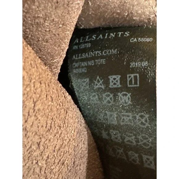 AllSaints Brown Leather Hobo Tote - Picture 7 of 15